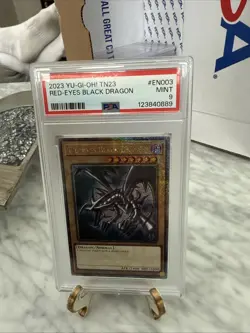 Yu-Gi-Oh Red-Eyes Black Dragon TN23-EN003 - Quarter Century Secret Rare - PSA 9 - Image 1