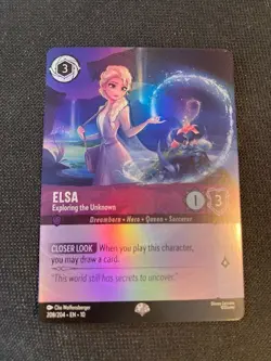 2025 DISNEY LORCANA WHISPERS ELSA EXPLORING THE UNKNOWN EPIC CARD 208/204 EN 10 - Image 1