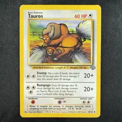 Pokemon TCG Tauros 47/64 Jungle Unlimited Uncommon Regular WOTC Card - Image 1