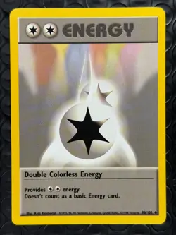 Double Colorless ENERGY 96/102 Base Set Series Uncommon Pokemon Card 1999 NM - Image 1
