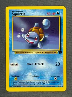 Squirtle 68/82 Base Set Series Team Rocket Common Basic Pokemon Card 2000 NM - Image 1