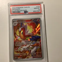 PSA-10 Infernape Illustration Rare 173/167 Pokemon Card Twilight Masquerade - Image 1