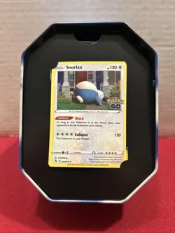 POKEMON GO TIN EMPTY W/ SNORLX PROMO CARD & STICKERS - Image 2