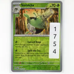 Pokemon TCG Sinistcha 022/167 Twilight Masquerade Reverse Holo Card EN-NM 2024 - Image 3