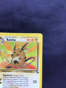 Pokemon Cards: Fossil 1st Edition Rare: Raichu 29/62 - Image 3