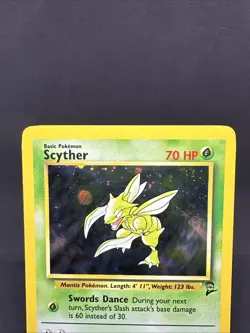 Pokemon TCG Scyther Base Set 2 Holo Unlimited Rare 17/130 Vintage Card - Image 3