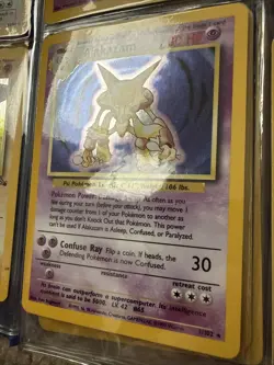 Alakazam Holo Rare Pokemon TCG Card 1/102 Base Set 1999 Unlimited - Image 2