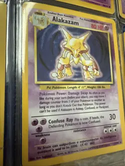 Alakazam Holo Rare Pokemon TCG Card 1/102 Base Set 1999 Unlimited - Image 3