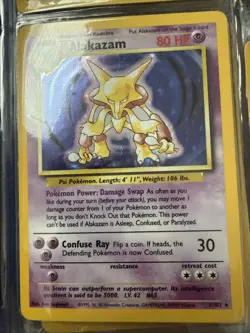Alakazam Holo Rare Pokemon TCG Card 1/102 Base Set 1999 Unlimited - Image 4