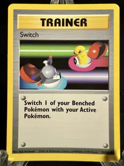 Switch Trainer Card 95/102 Pokemon TCG Base Set Unlimited MP/VG - Image 1