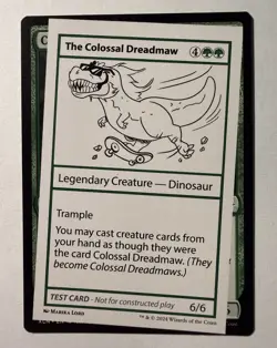 The Colossal Dreadmaw Playtest Card Mystery Booster 2 MTG - Image 1