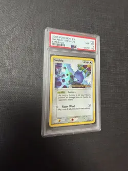 Pokemon Swablu Emerald Card 67/106 Reverse Holo Stamped- PSA 8 - Image 1