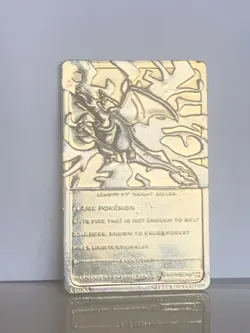 Pokemon 23K Gold Plated Trading Card Charizard Burger King 1999 - Image 2