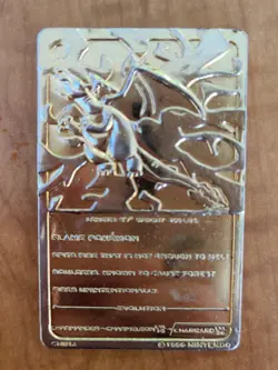 Pokemon 23K Gold Plated Trading Card Charizard Burger King 1999 - Image 3