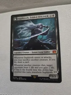 Sephiroth Fabled Soldier/One Winged Angel Final Fantasy Magic the Gathering Card - Image 1
