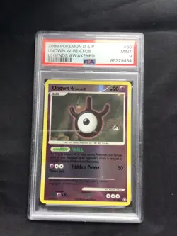 Pokemon Cards: Legends Awakened Reverse Holo: Unown W 80/146 PSA 9 - Image 1
