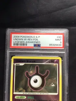 Pokemon Cards: Legends Awakened Reverse Holo: Unown W 80/146 PSA 9 - Image 3