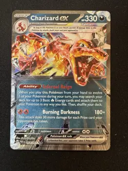 Charizard Ex - 054/091 - Paldean Fates Double Rare Pokemon Card NM - Image 1