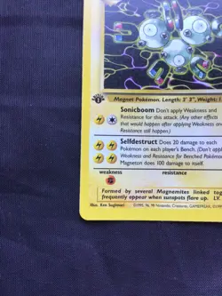 Pokemon Cards: Fossil 1st Edition Rare: Magneton 26/62 - Image 5