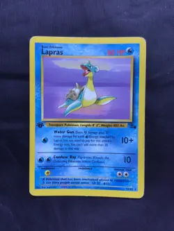 Pokemon Cards: Fossil 1st Edition Rare: Lapras 25/62 - Image 1