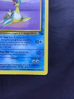 Pokemon Cards: Fossil 1st Edition Rare: Lapras 25/62 - Image 4