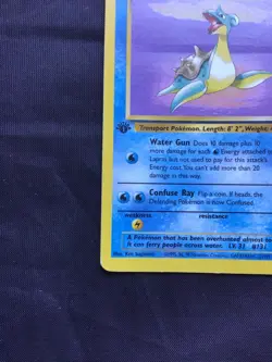 Pokemon Cards: Fossil 1st Edition Rare: Lapras 25/62 - Image 5
