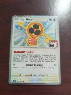 Fan Rotom Holo Pokemon Prize Pack Series 6 Promo Pokemon Card NM/LP Stamp - Image 1