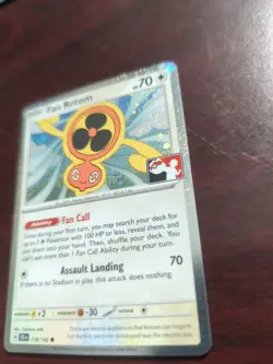 Fan Rotom Holo Pokemon Prize Pack Series 6 Promo Pokemon Card NM/LP Stamp - Image 2