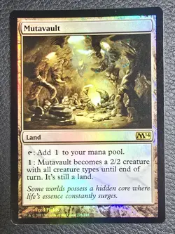 MTG English Mutavault NM Foil Magic 2014 Core Set M14 Card - Image 1