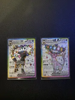 UMBREON AND ESPEON EX PRISMATIC EVOLUTIONS 175 & 176 PROMO CARDS Mint - Image 1