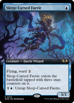 Sleep-Cursed Faerie (Extended Art) [Wilds of Eldraine] - Image 1