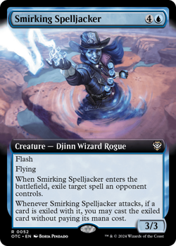 Smirking Spelljacker (Extended Art) [Outlaws of Thunder Junction Commander] - Image 1