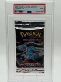 PSA 9 Pokemon Neo Genesis 1st Edition | Sealed Booster Pack 2000 Feraligatr - Image 1