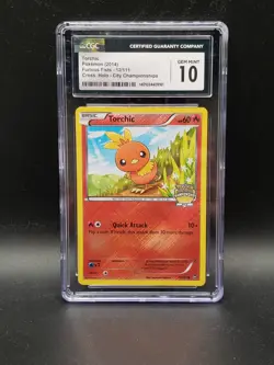 Torchic 12/111 Reverse Holo, City Championships Promo, Pokemon CGC 10 - Image 1
