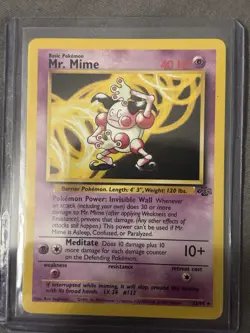 Pokemon TCG Mr. Mime 22/64 Jungle Set Unlimited Non-Holo Rare Card - Image 1