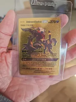 Umbreon&Darkrai GX Tag Team Gold Foil Pokemon Card - Image 1