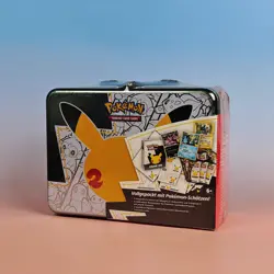 POKEMON CELEBRATIONS GERMAN TIN COLLECTORS CHEST FOIL 25TH ANN OVP SEALED - Image 1