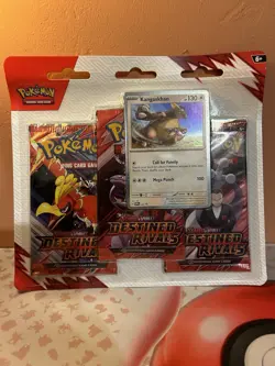 Pokemon Tcg Scarlet & Violet Destined Rivals 3 Pack Blister Kangaskhan - Image 1