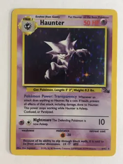 Pokemon TCG Fossil Set Holographic Haunter 6/62 Light Played - Image 1