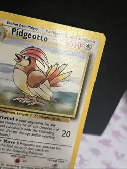 Pidgeotto 22/102 Pokemon TCG Base Set Unlimited Regular Rare MP - Image 2