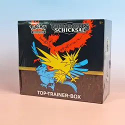 POKEMON VERBORGENES SCHICKSAL HIDDEN FATES GERMAN TOP TRAINER BOX OVP SEALED - Image 1