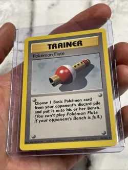 Pokemon Flute 086/102 - Base Set Regular Vintage Nintendo Uncommon Trainer LP - Image 2