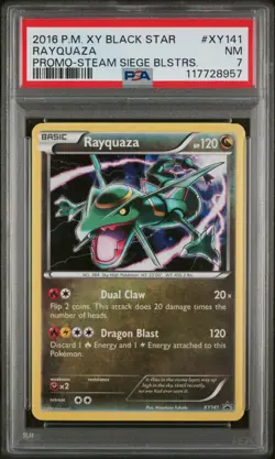 2016 POKEMON XY BLACK STAR PROMOS RAYQUAZA #XY141 HOLO PSA 7 NM #117728957 - Image 1