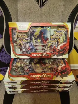 (lot of 4) POKEMON TCG DARKRAI VSTAR PREMIUM COLLECTION BOX 2022- FACTORY SEALED - Image 1
