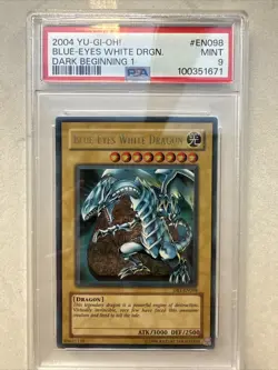 Blue-Eyes White Dragon Dark Beginning 1 DB1-EN098 Mint 2004 Yu-Gi-Oh! PSA 9 - Image 1