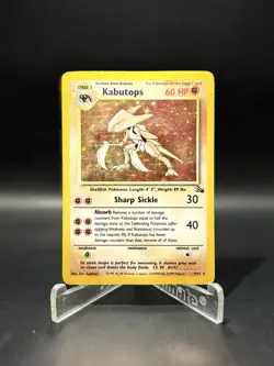 Pokemon TCG Kabutops Holo Rare Unlimited Card 9/62 Fossil - Image 1