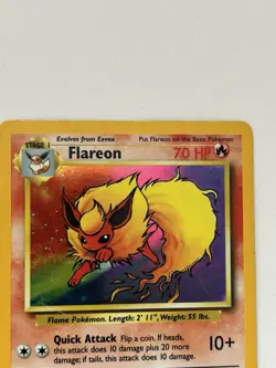 22 Cards 1 is Pokemon Flareon 3/64 Holo Jungle Set No Symbol Error Vintage 1999 - Image 2