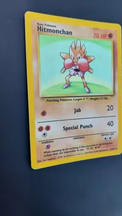 Pokemon TCG Hitmonchan Base Set, Holo Unlimited Rare Card 7/102 - Image 3