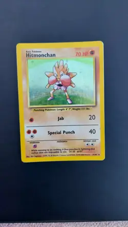 Pokemon TCG Hitmonchan Base Set, Holo Unlimited Rare Card 7/102 - Image 5
