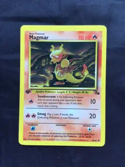 Pokemon Cards: Fossil 1st Edition Uncommon: Magmar 39/62 - Image 1